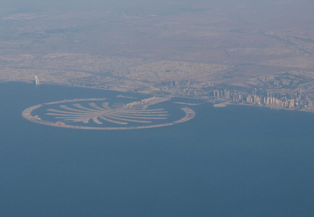 Dubai, Pálmasziget a repülőről