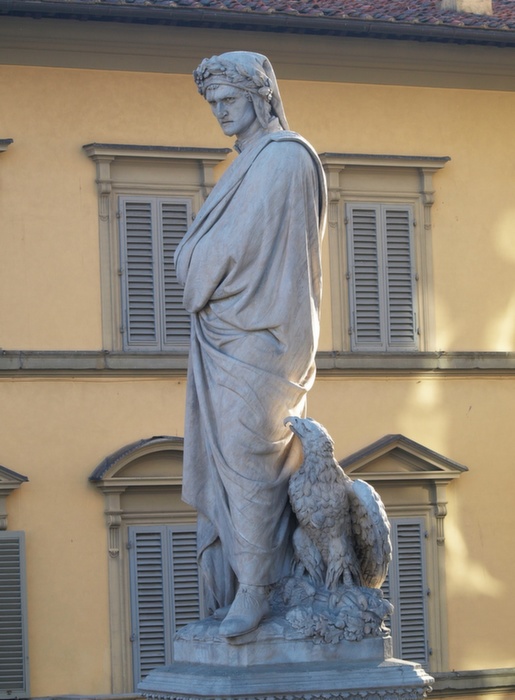 Dante szobra a Santa Croce előtt