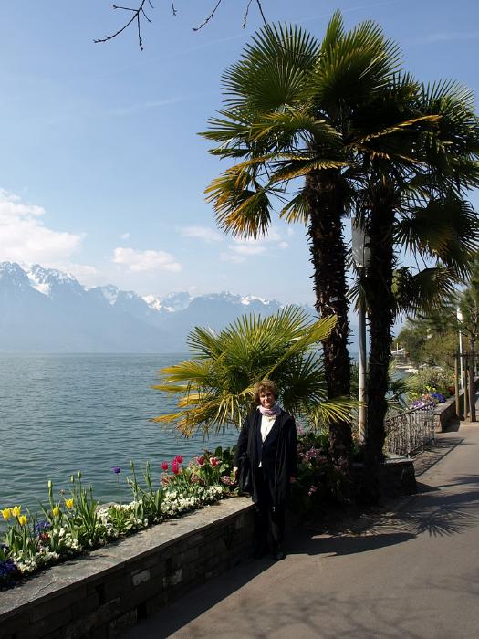 A Genfi-tó Montreaux-nél Petrával